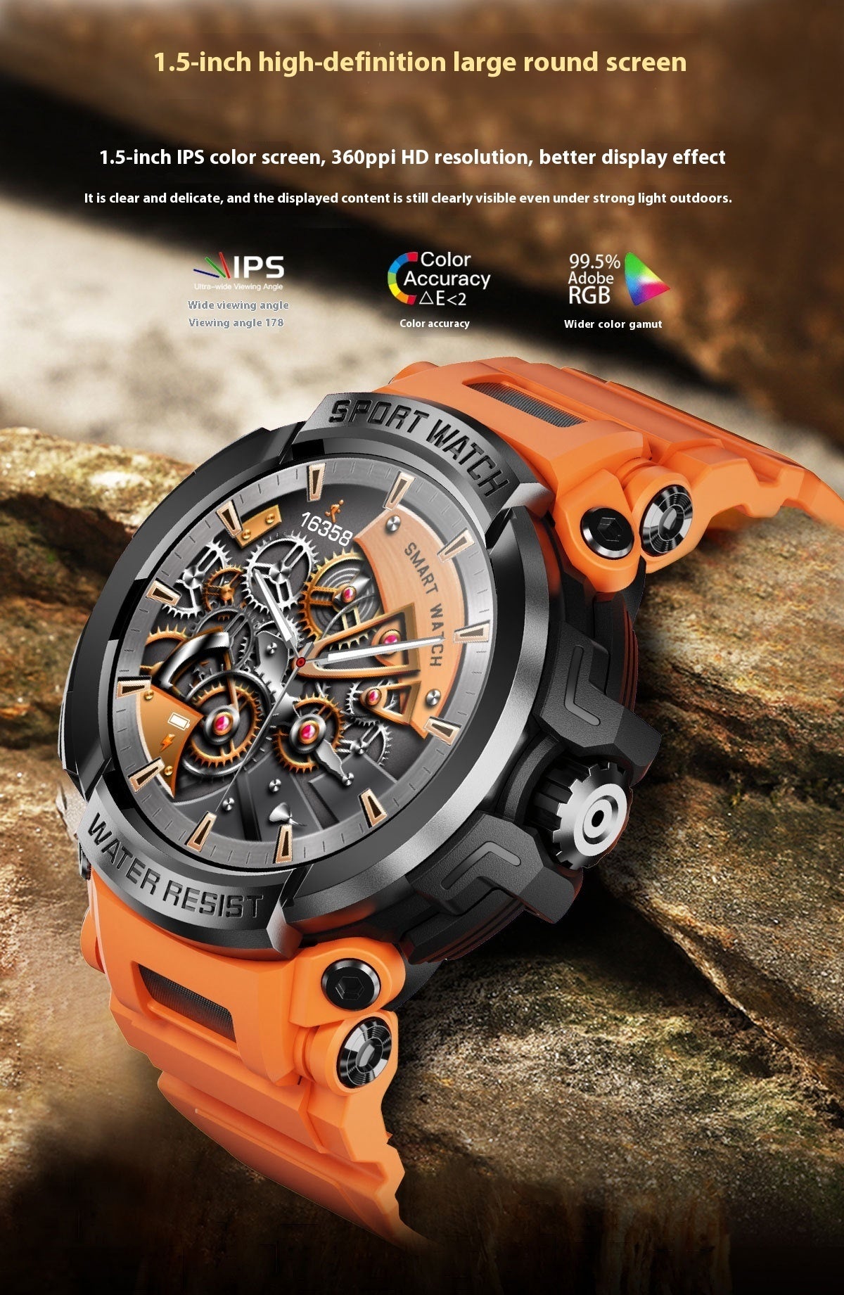 Smart Watch – Bluetooth Calling, Heart Rate, Blood Pressure & Sleep Monitoring Fitness Tracker