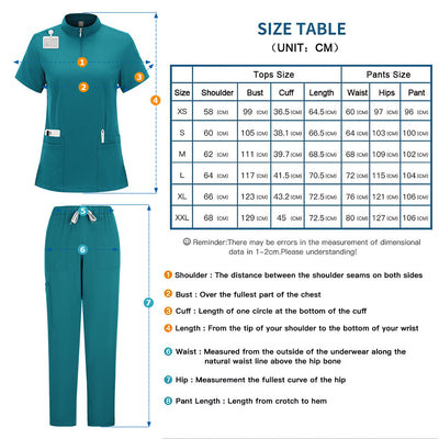 Medical Scrubs Set for Nurses & Doctors – Moisture-Wicking, 9 Colors