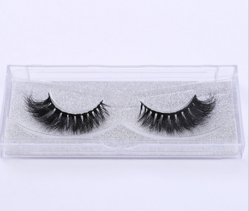 3D Faux Mink False Lashes – Natural Cat Eye Style, Cotton Band, 18 Styles