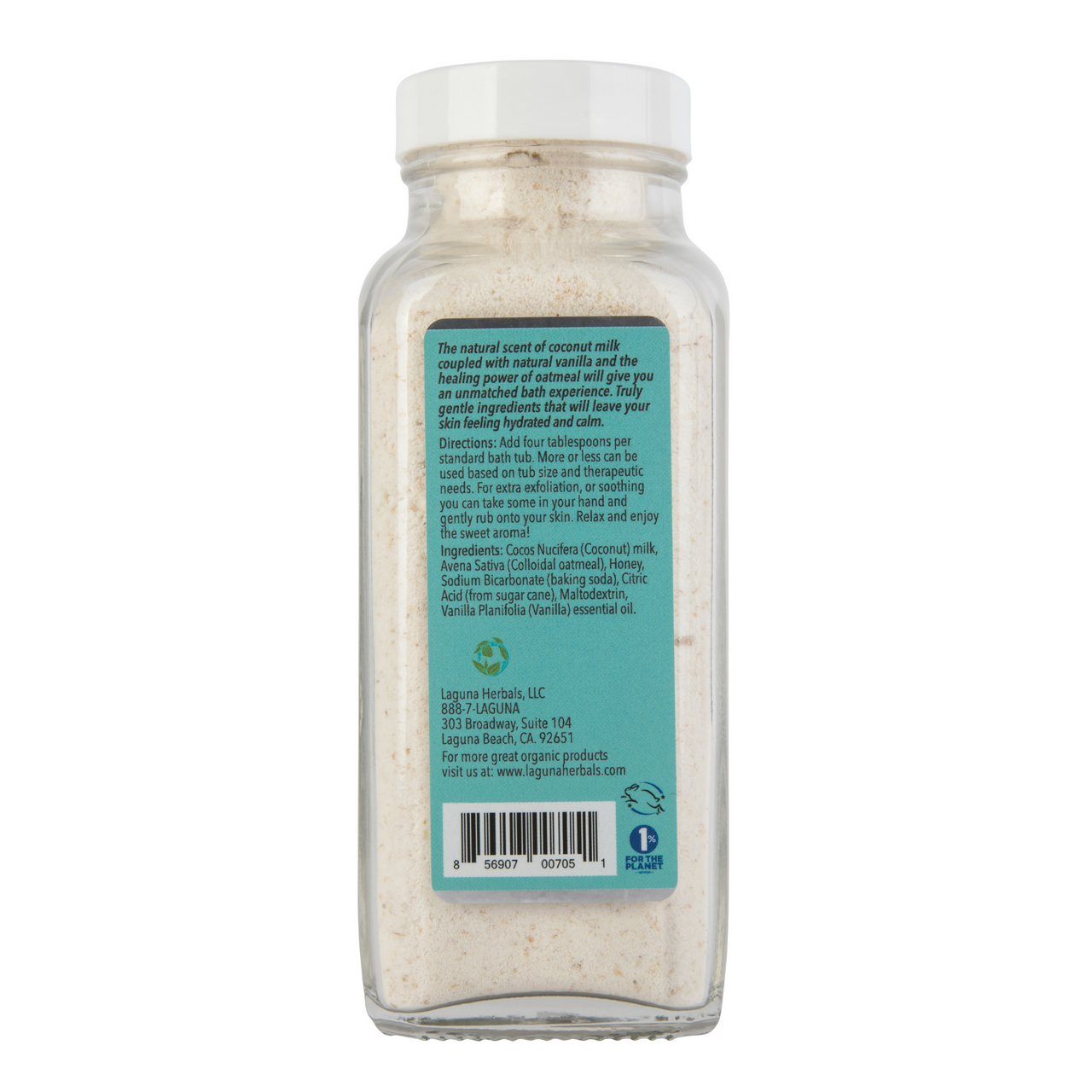 Coconut Milk Bath Soak with Colloidal Oatmeal & Vanilla – Organic, 4.4oz
