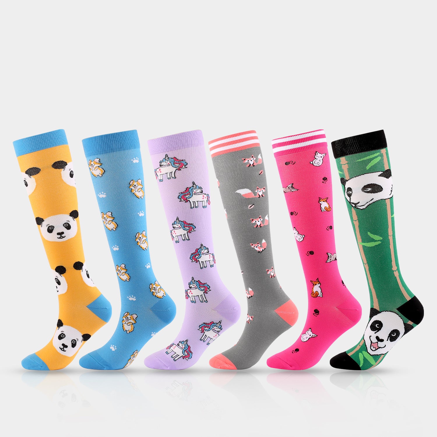 Graduated Compression Socks for Nurses – Fun Patterns, Sizes S/M & L/XL