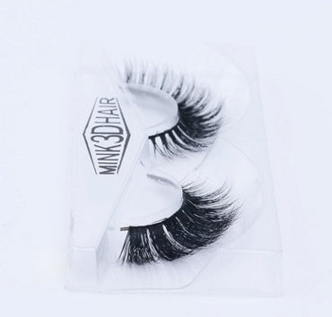 3D Faux Mink False Lashes – Natural Cat Eye Style, Cotton Band, 18 Styles
