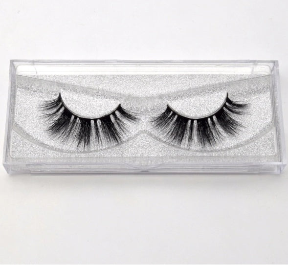 3D Faux Mink False Lashes – Natural Cat Eye Style, Cotton Band, 18 Styles