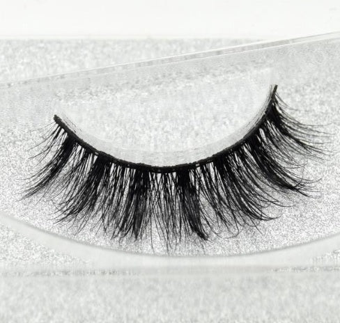 3D Faux Mink False Lashes – Natural Cat Eye Style, Cotton Band, 18 Styles