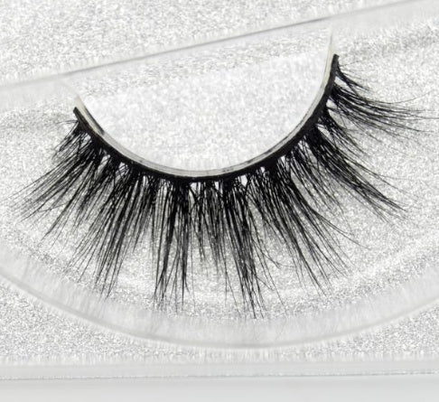 3D Faux Mink False Lashes – Natural Cat Eye Style, Cotton Band, 18 Styles