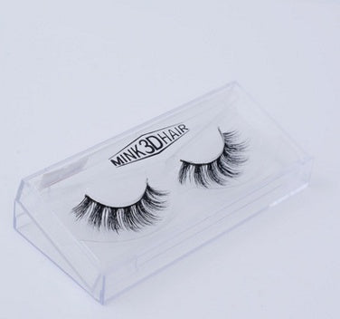3D Faux Mink False Lashes – Natural Cat Eye Style, Cotton Band, 18 Styles