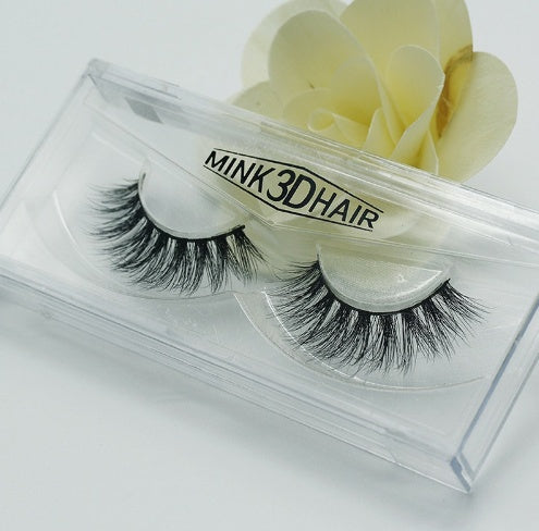 3D Faux Mink False Lashes – Natural Cat Eye Style, Cotton Band, 18 Styles