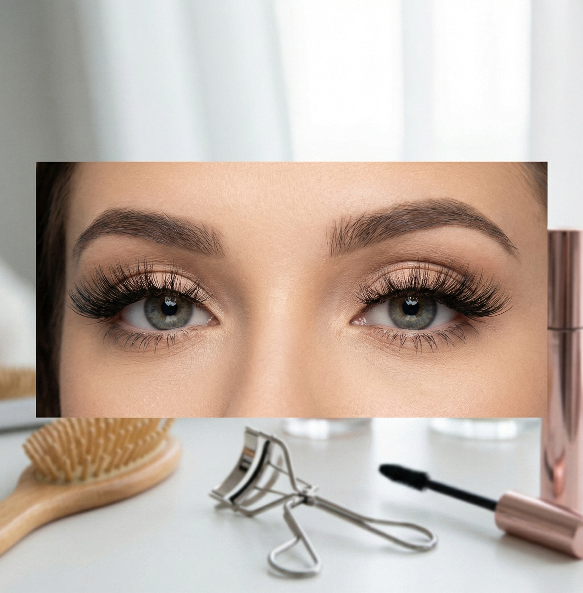 3D Faux Mink False Lashes – Natural Cat Eye Style, Cotton Band, 18 Styles