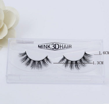 3D Faux Mink False Lashes – Natural Cat Eye Style, Cotton Band, 18 Styles