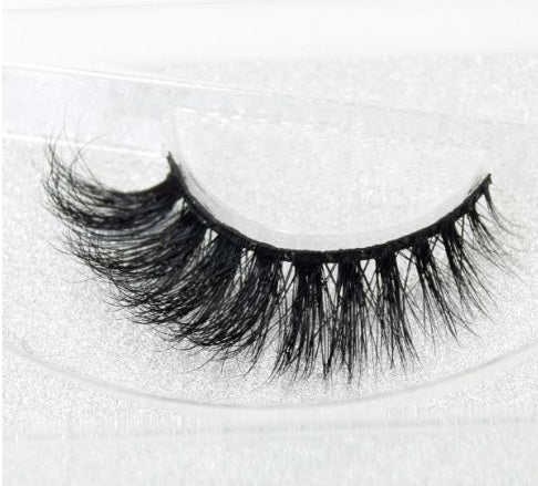 3D Faux Mink False Lashes – Natural Cat Eye Style, Cotton Band, 18 Styles
