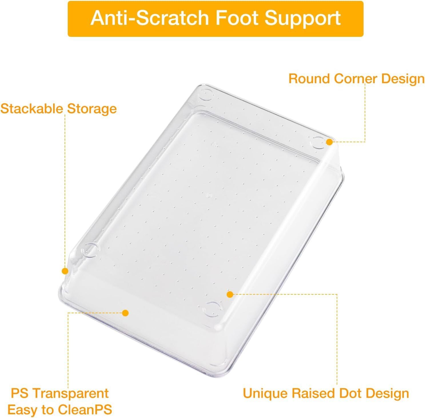 25-Piece Clear Drawer Organizer Set – Stackable Plastic Storage Bins for Kitchen, Bathroom & Desk