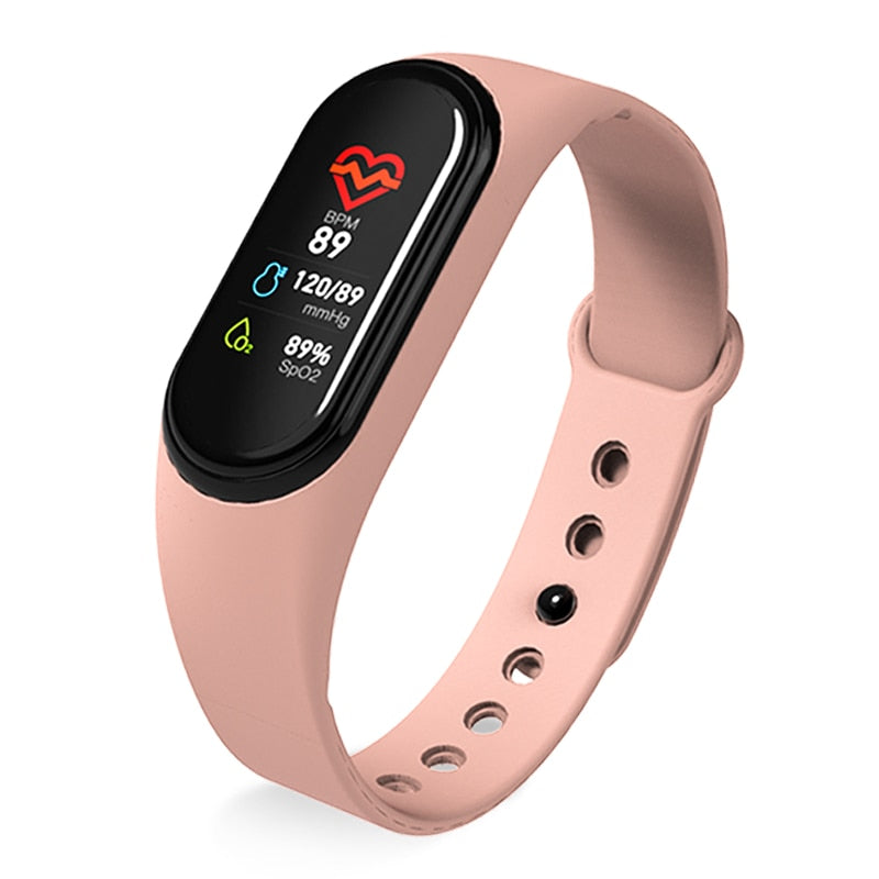 Waterproof Smart Fitness Tracker Bracelet – Heart Rate, Blood Pressure & SpO2 Monitor