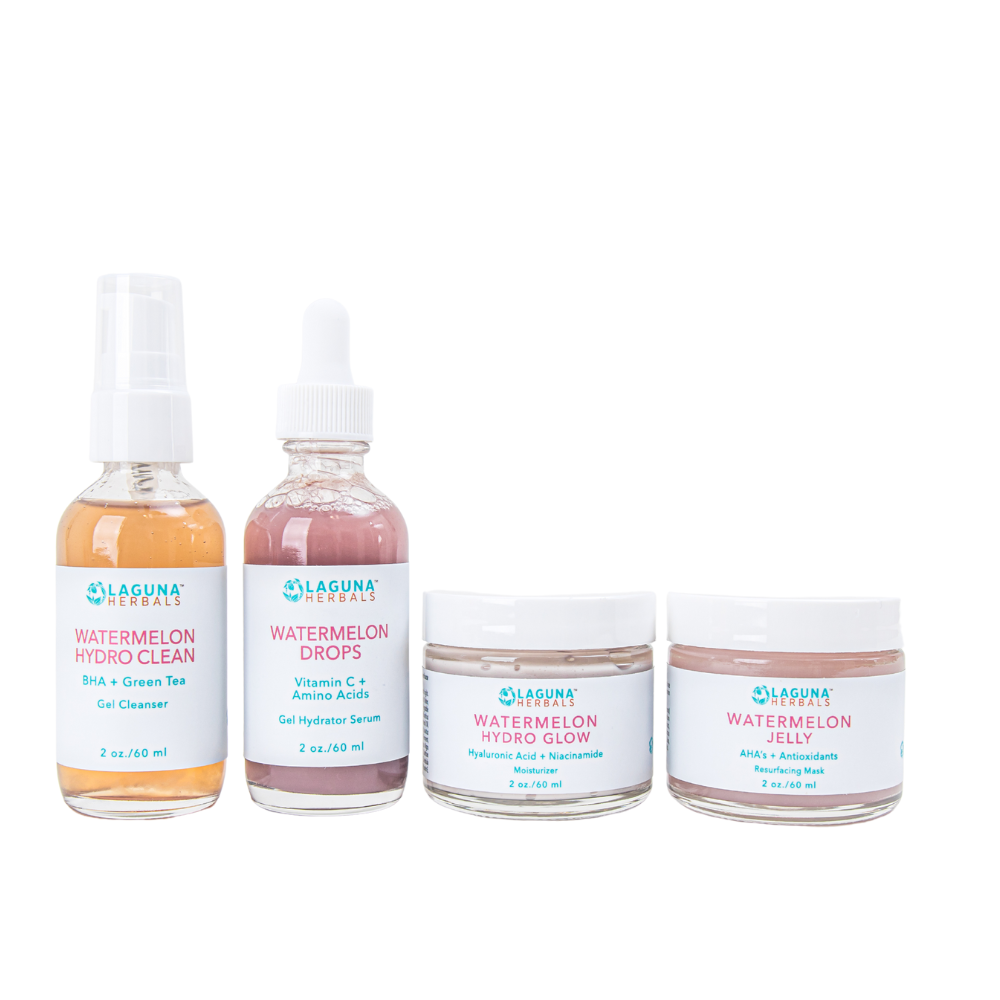 Watermelon Bliss Skincare Set – Complete 4-Step Organic Hydrating Face Routine