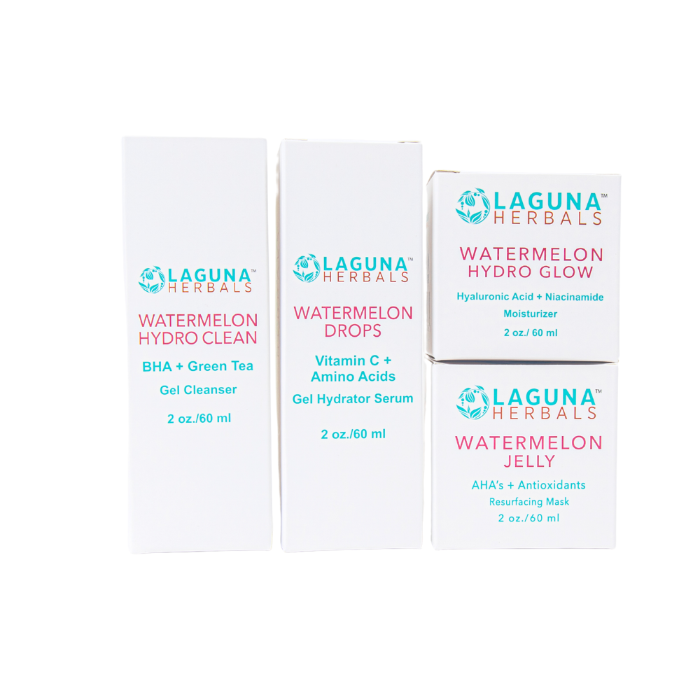 Watermelon Bliss Skincare Set – Complete 4-Step Organic Hydrating Face Routine