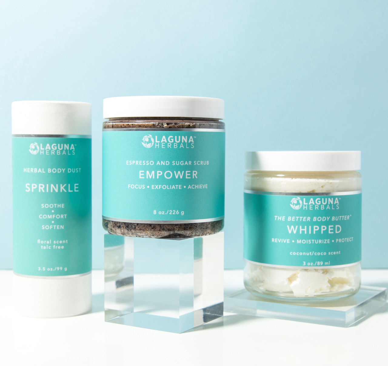 3-Step Organic Coffee Body Scrub Set – Espresso Scrub, Herbal Powder & Whipped Butter
