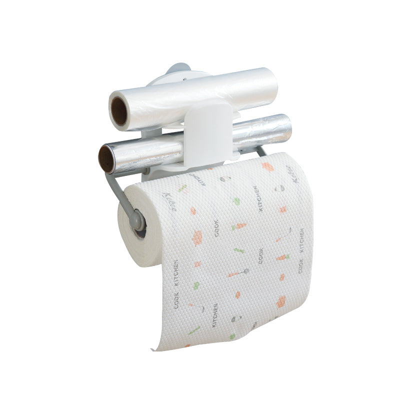 Multifunctional Paper Towel Holder & Kitchen Roll Stand – Countertop Plastic Rack, White