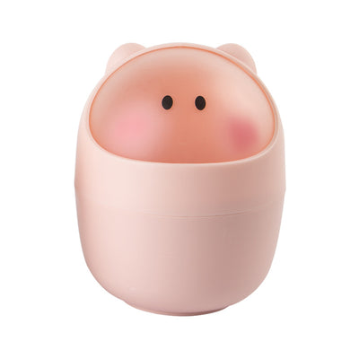 Mini Desktop Trash Can – Small Plastic Desk Bin for Office, Bedroom & Vanity | White, Blue, Pink