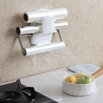 Multifunctional Paper Towel Holder & Kitchen Roll Stand – Countertop Plastic Rack, White