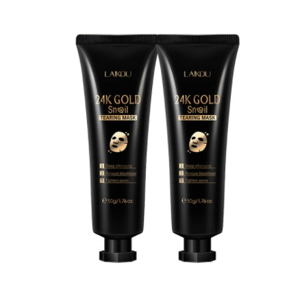 Gold Foil Snail Mucin Peel-Off Face Mask – Deep Hydration, 50g