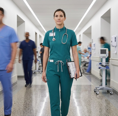 Medical Scrubs Set for Nurses & Doctors – Moisture-Wicking, 9 Colors