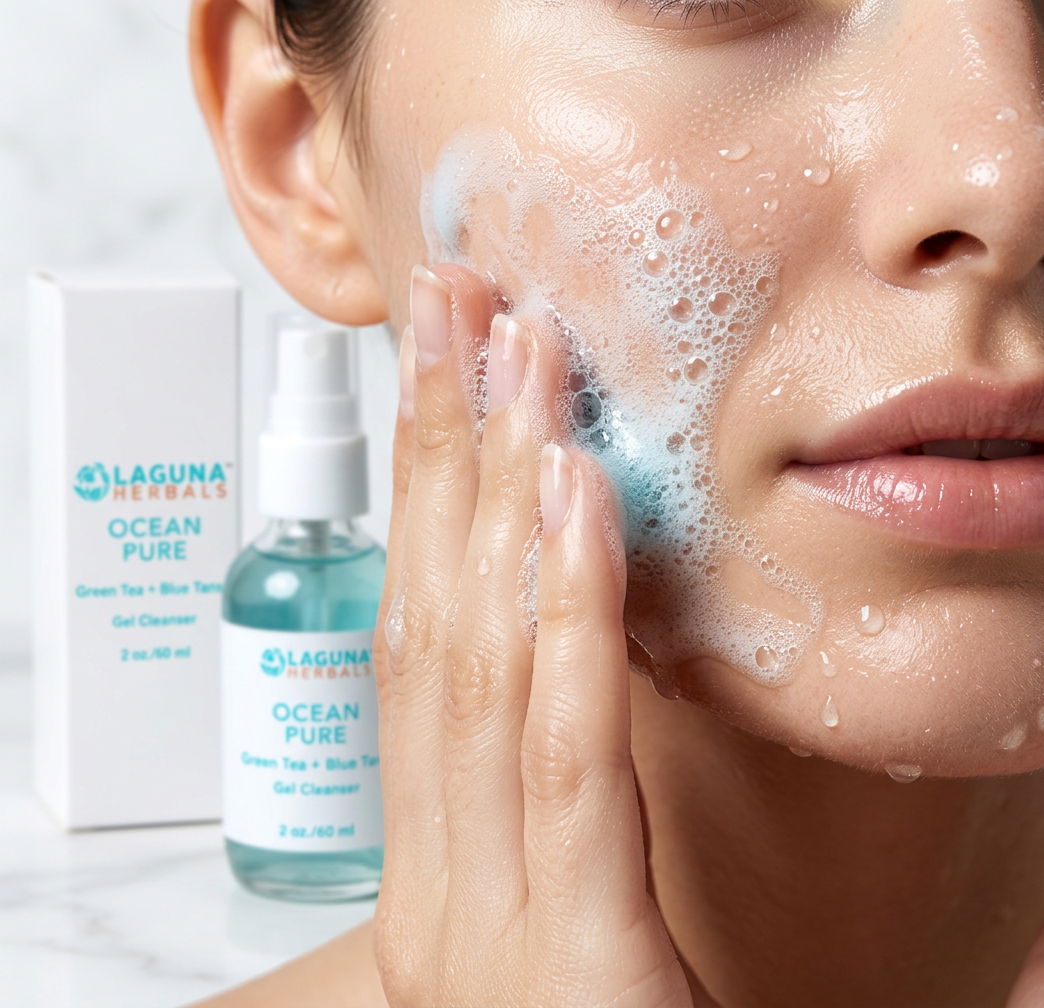 Ocean Pure Gel Cleanser – Gentle Foaming Face Cleanser for Acne, Pores & Clear Skin